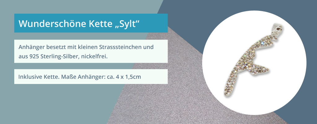 Sylt Anhänger mit Strasssteinchen