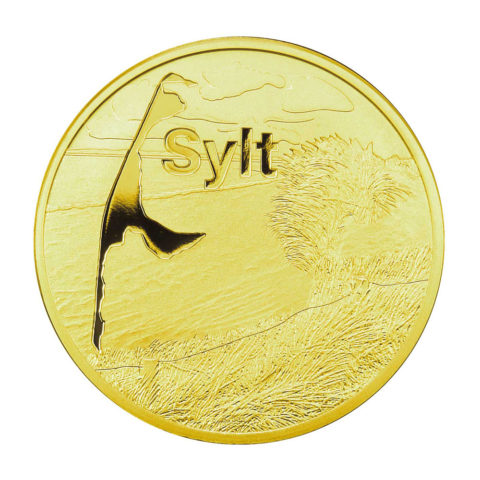 Medaille Sylt: Leuchtturm List-Ost - Feingold